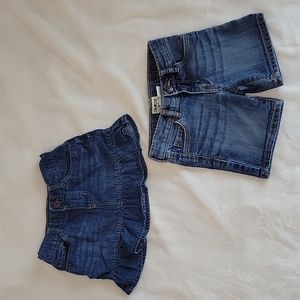 Bundle OshKosh B'gosh Denim Jean Shorts & Skirt Size 3T